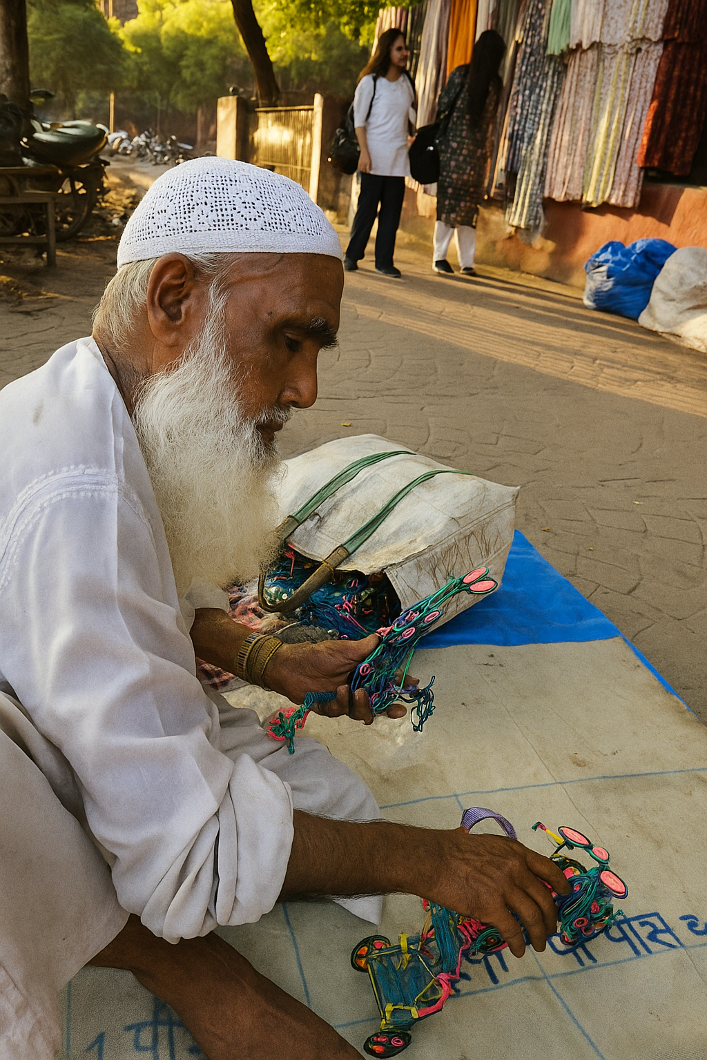The Man Who Weaves Stories in Wire